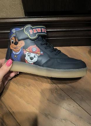 Кросівки для хлопчика paw patrol сині з підсвіткою