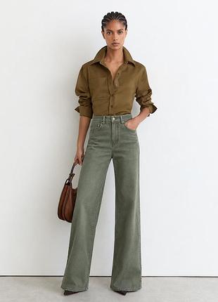 Джинси палаццо оливкового кольору від massimo dutty