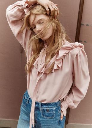 Блуза пудрова h&m