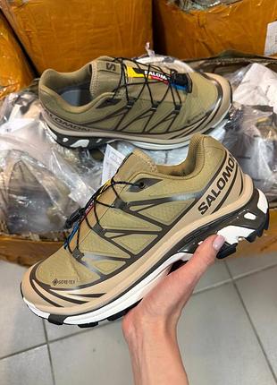 Salomon s lab xt-6 gore-tex safari black white
