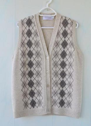 Вовняний жилет country collection, овеча вовна lambswool