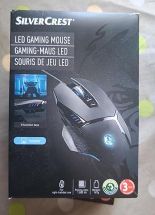 Дротова ігрова миша silvercrest led gaming mouse. 2