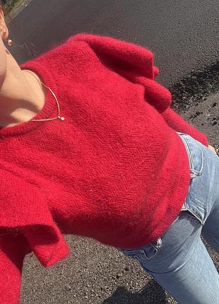 Светр жіночий zara теплий червоний