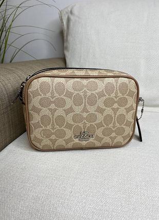Сумка  coach бежева з