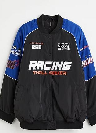 1.стильный молодежный бомбер в гоночном стиле (racing / thrill seeker)