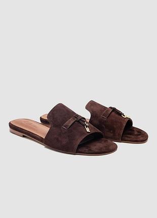Loro piana summer charms sandal suede pecora nera 3