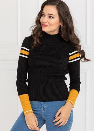 Лонгслів жіночий topshop чорний у смужку розмір 36 (s)