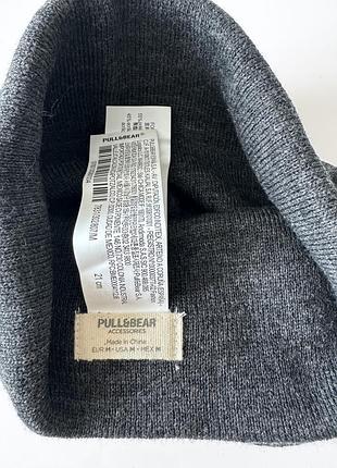 Шапка унісекс pull&bear сіра 4