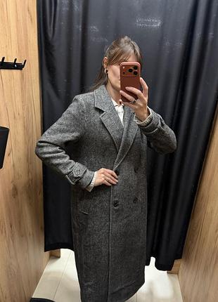Довге пальто, осіннє сіре пальто як в zara