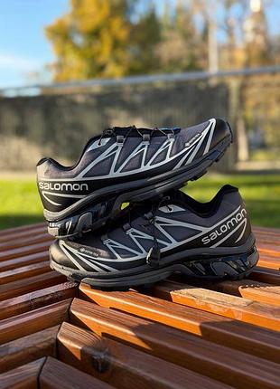 Salomon xt-6 grey soft ground black gore-tex
