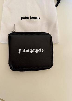 Гаманець чоловічий palm angels чорний шкіряний