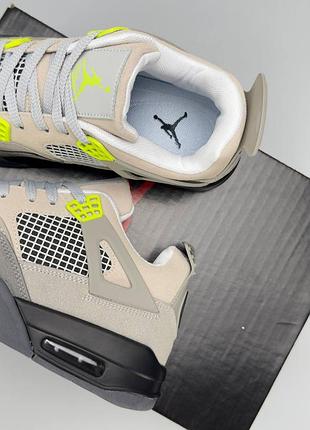 Nike air jordan 4 w retro se grey beige neon