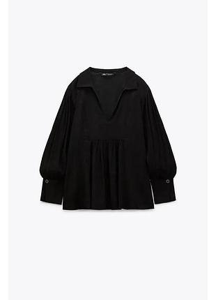 Вільна блуза/сорочка з фактурної тканини від zara