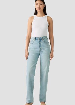 Жіночі блакитні джинси ribcage full length levis