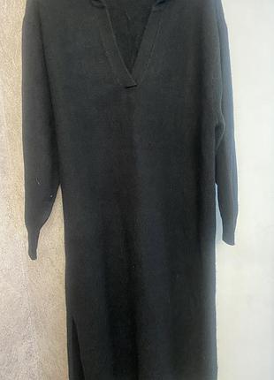 Жіноча довга сукня чорна н&м р.l-xxl з альпакою