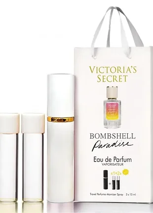 Мініпарфуми з фeромонами жіночі victoria's secret bombshell paradise 3х15 мл