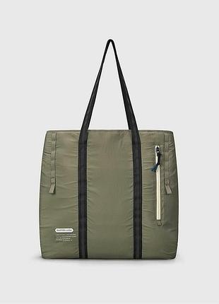 Оригінальна сумка-шоппер gaston luga lightweight shopper (у колірному рішенні sage / оливковий).