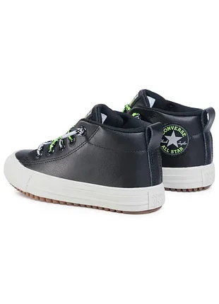 Оригінальні кросівки, кеди чорні шкіряні converse