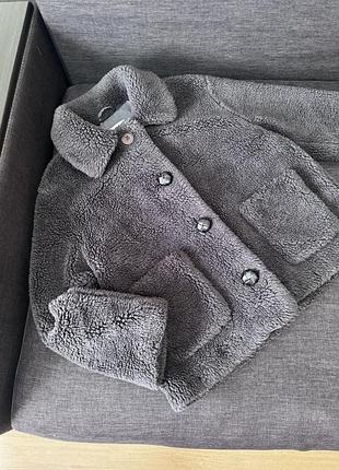 Коричнева мʼяка шубка zara 2