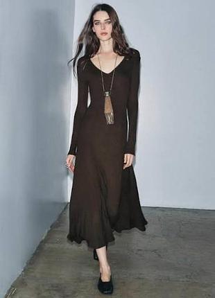 Сукня zara довга м натуральна тканина