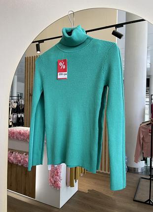 Гольф теплий в рубчик, зелений , бренд solmar ,s/m