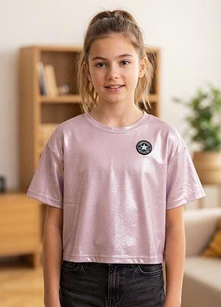 Футболка для дівчаток converse рожева