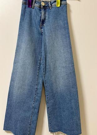 Джинси zara з високою посадкою кльош