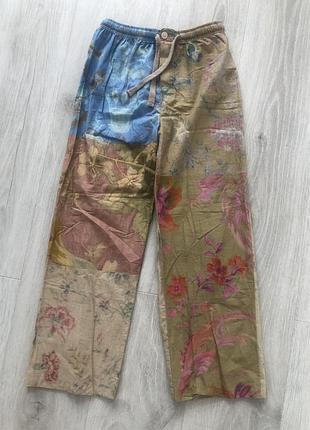 Штани бавовна  печворк zara 3