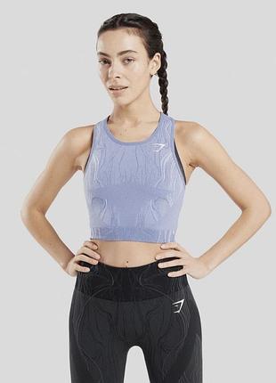 Спортивний топ із лого ✨ gymshark ✨ топ бюст-бра для занять спортом із логотипом бюстгальтер gymshark s