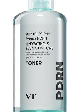 Зволожуючий тонік для обличчя для сяючої шкіри vt cosmetics pdrn toner