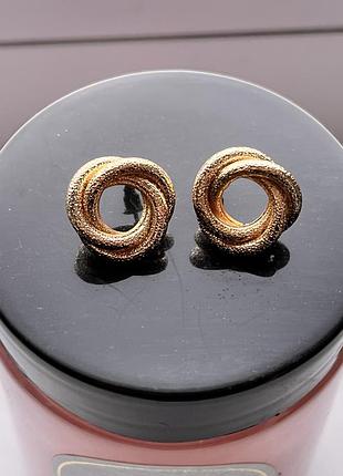 Красивые золотые сережки серьги 3