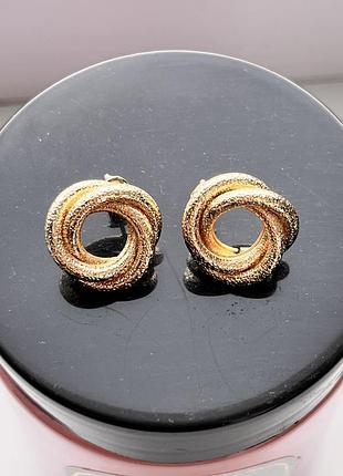 Красивые золотые сережки серьги 2