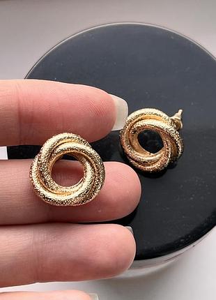 Красивые золотые сережки серьги 8