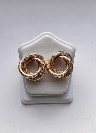Красивые золотые сережки серьги 6