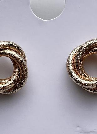 Красивые золотые сережки серьги 10
