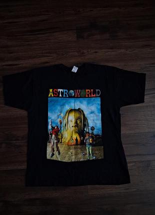 Футболка travis scott astroworld чорна мерч тревіс скотт