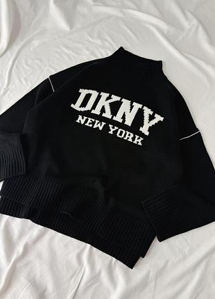 Светр жіночий dkny jeans чорний з великим лого