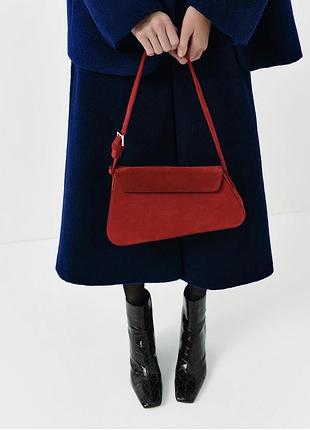 Сумка жіноча juna bags багет червона