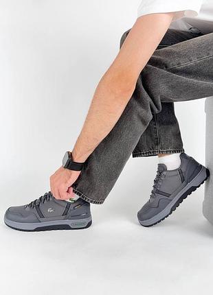 Водонепроникні кросівки lacoste t-clip winter gtx grey
