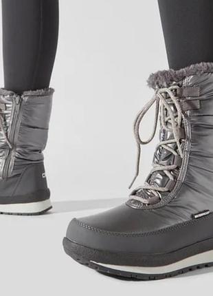Женские снегоходы cmp harma wmn snow boot wp в цвете titanio (серый/металлик).