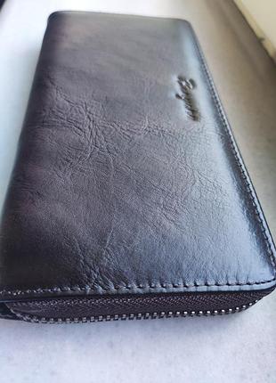 Кошелек (гаманець) женский. универсалный. натуральная кожа. dark brown