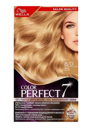 Фарба для волосся wella color perfect 8/0 світло-русий