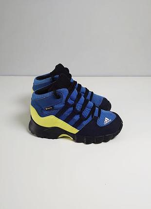 Ботинки треккинговые adidas terrex 1948x d97655 goretex blue/lemon 25 р. оригинал