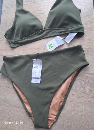 Роздільний оливковий купальник primark m