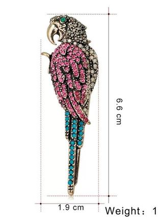 Брошь "попугай" 2