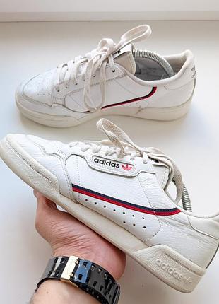 Женские кожанные кроссовки adidas continental 80