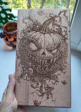 Картина декор, бук/halloween/2000 хеллоуин/4ква\handmade/pro для раскрашивания 🍁 размер 14*25см