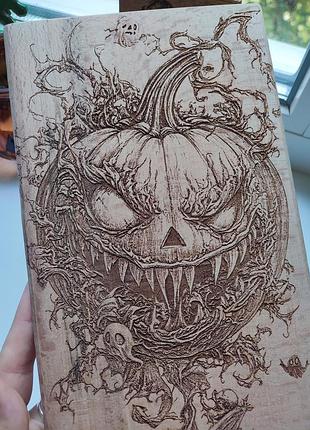 Картина декор, бук/halloween/2000 хеллоуин/4ква\handmade 🍁 размер 14*25см