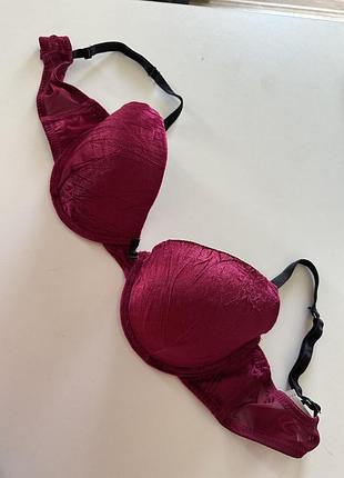 Бюстгальтер secret possessions 80d бордовий велюровий