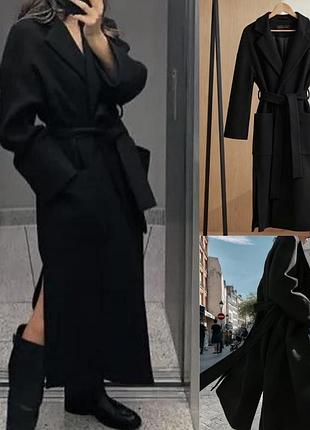 Вовняне пальто zara